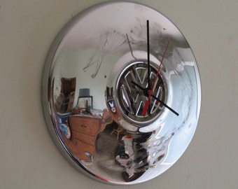 VW Volkswagon Hubcap Clock - Item 2623