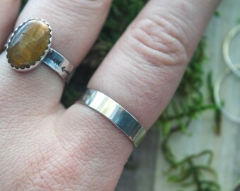 Simple silver ring band | Sterling Silver Ring band | 5mm ring band | 5mm silver band | thick midi ring | thick ring band | stacking ring