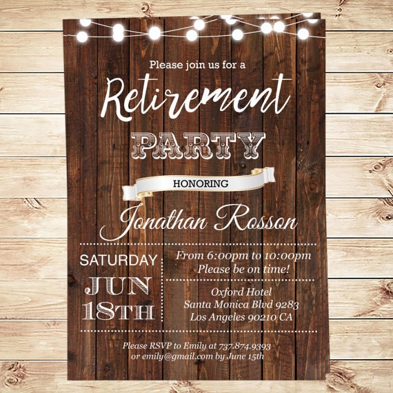 Items Similar To Retirement Party Invitations - Printable Retirement 