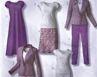 Butterick B4468 Lifestyle Wardrobe Pattern Misses Sz 16-22 Jacket, Top, Pants, and Dress Uncut Factory Folded Uncut Factory Folded