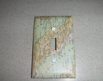 Map Switch Plate Cover