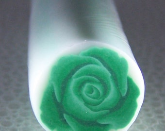 Green Rose Cane / Polymer Clay