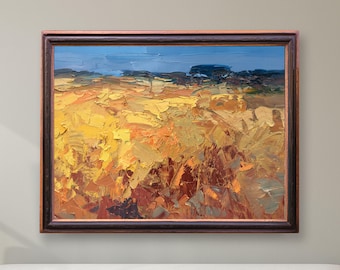 Landscape Painting Oil Painting Abstract Country Wall Art Field Painting Landscape Art Country Art Field Wall Art Original Painting Canvas