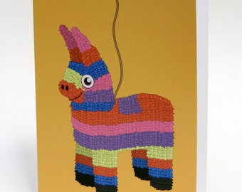 Piñata Birthday Card, Birthday Pun, Funny Birthday Card