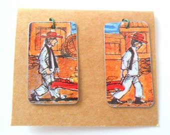 Dutch Old Amsterdam Reclaimed Tin Earring Findings