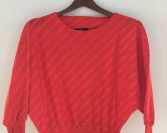Vintage 1980s Red Womens Top by Ali Originals Ltd