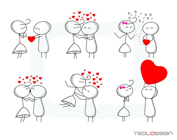 EPS PNG Stick figure Valentine's day Valentine People Love Wedding ...