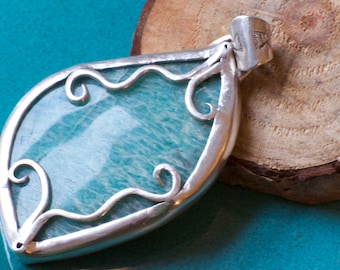 Amazonite Sterling Silver Pendant