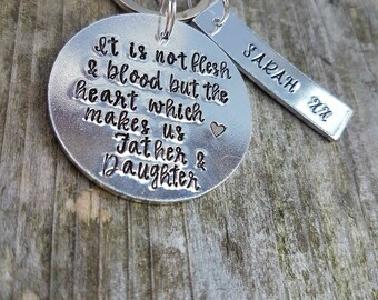 Personalised step dad gift keychain father's Day gift