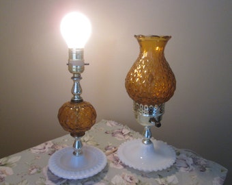 Vintage 2 lamps amber / Vintage 2 lamps amber