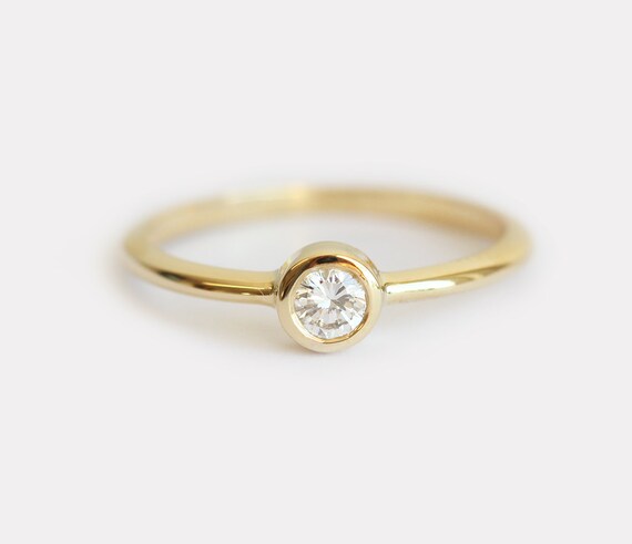 Delicate Diamond Ring Delicate Engagement Ring Simple