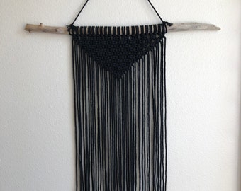 Black Macrame Wall Hanging