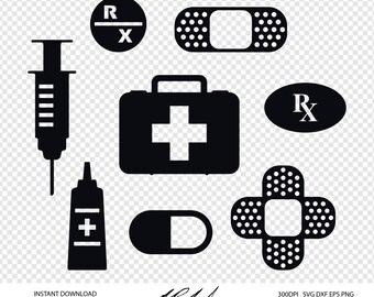 First Aid Digital Cut Files - Digital Files - First Aid SVG - First Aid DXF - First Aid EPS - First Aid png - Bandage svg - Nursing svg dxf