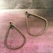 DIY Hammered Copper Earring Components - One Pair - Jewelry Finding - Teardrop Hoop Findings