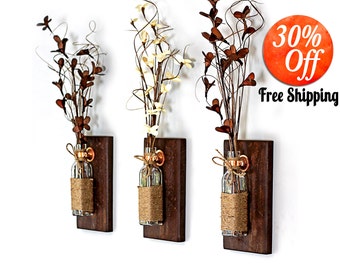 Wall vase.wall planter.glass wall vase.hanging wall vase.hanging vase.wall pocket.ceramic wall vase.wall sconce (Rustic Wall Sconce)