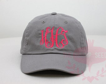 Ladies' Monogram Baseball Cap - Custom Color Hat and Embroidery.