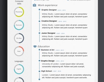 custom resume template cv template photoshop resume