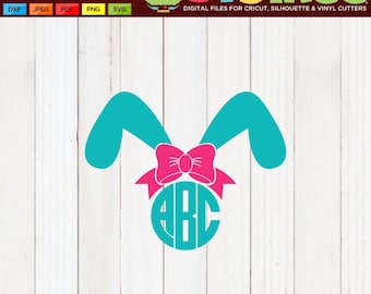 Download Easter Bunny Svg Easter Bunny Monogram Svg Circle Monogram