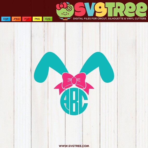 Download Bunny Ears SVG Easter Monogram SVG Easter Bunny SVG Easter