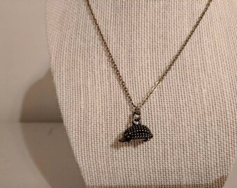 Hedgehog pendant necklace