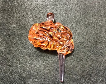 Color Changing Glass Brain Pendant