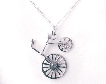 Sterling Silver Bicycle Necklace