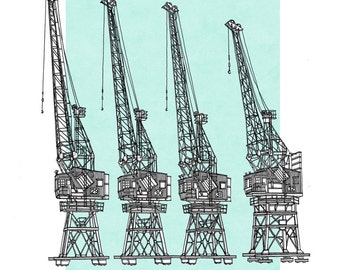 Cranes, Bristol Limited Edition Print