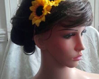 Sunflower headband fascinator
