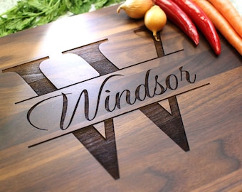 Personalized Cutting Board - Engraved Cutting Board, Custom Wedding Gift, Engagement Gift, Housewarming Gift, Anniversary Gift W-004 GB