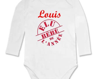 One personalized with name year baby Bodysuit