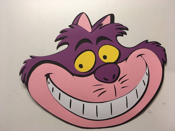 Cheshire Cat Face die cut from Alice in Wonderland