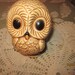 Vtg Ceramic Big Brown Eyed Owl So Cute Looks like he's waiting for his Mom to bring the evening meal/Estate Sale Piece