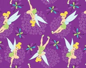 Tink on Purple Cotton Woven, Springs Creative