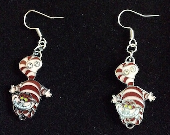 Cheshire cat of Alice in Wonderland earrings