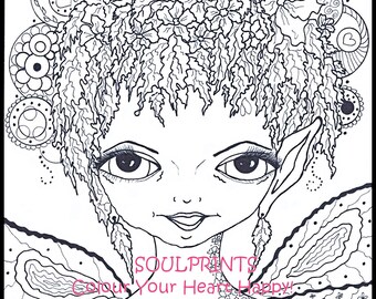 Coloring Pages Coloring Book Colouring Book Digital Download Fantasy Fairy Illustration Drawing Art Prints Adult Coloring Book Pages