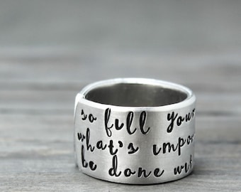 Personalized Inspiration Ring Inspirational Jewelry