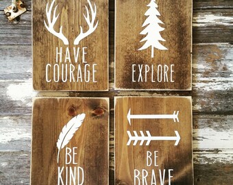 Woodland Nursery Decor Rustic Home Decor Farmhouse Decor Wall Hangings Wall Decor Wood Sign Country Home Wall Hanging Childrens Room Decor