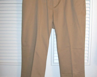 Ralph Lauren Khaki Brushed Cotton Fantastic Jean Pants Size 14 P
