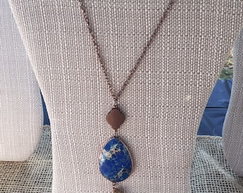 Natural Stone Fringe Necklace