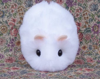 Little White Hamster Handmade Plush Toy