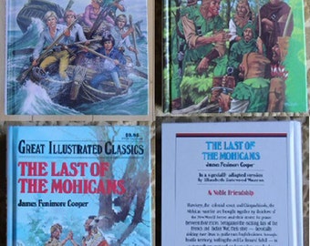 Vintage Books - Great Illustrated Classics, The Swiss Family Robinson, The Last of the Mohicans - Baronet Books 1990/1992