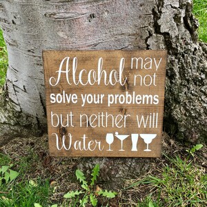 Funny alcohol sign | Etsy