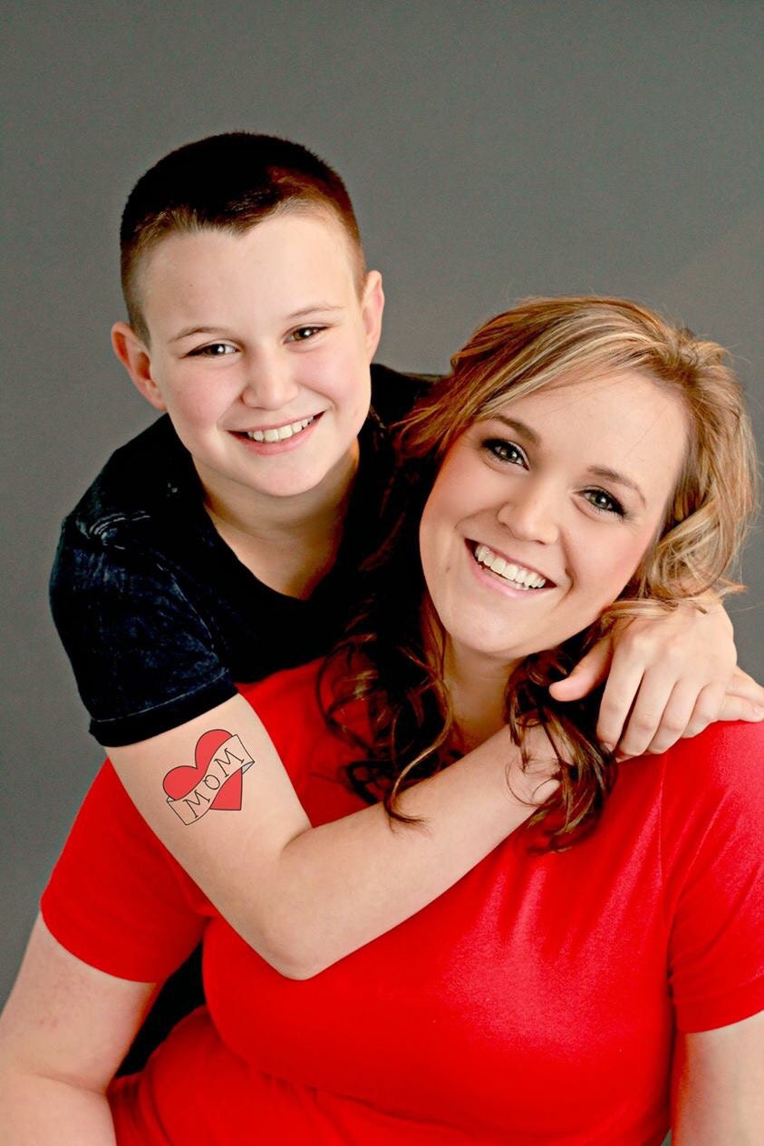 Photography Prop Mom Heart Temporary Tattoo Kids Fake Tattoos Photography Prop Mom Heart Temporary Tattoo Kids Fake Tattoos