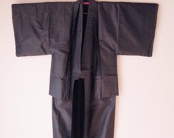 Vintage Japanese Men's Kimono Set of 2