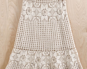 Crochet Skirt PATTERN - Country Fair - Tiered, Long, Maxi, Boho Chic, Hippie - Small to Plus Sizes - PDF
