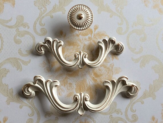 2.5 3.75 Shabby Chic Drawer Pull Handles Knob