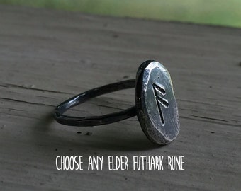 Sterling Silver Rune Ring - Viking Jewelry - Rune Ring - Viking Rune Jewelry - Norse Ring