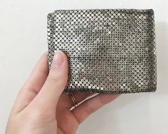 Vintage 1950s - 60s Whiting & Davis Silver Mesh Wallet