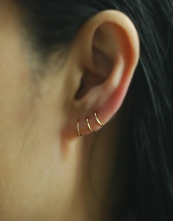 14K Gold Filled Cartilage Hoop EarringsCartilage