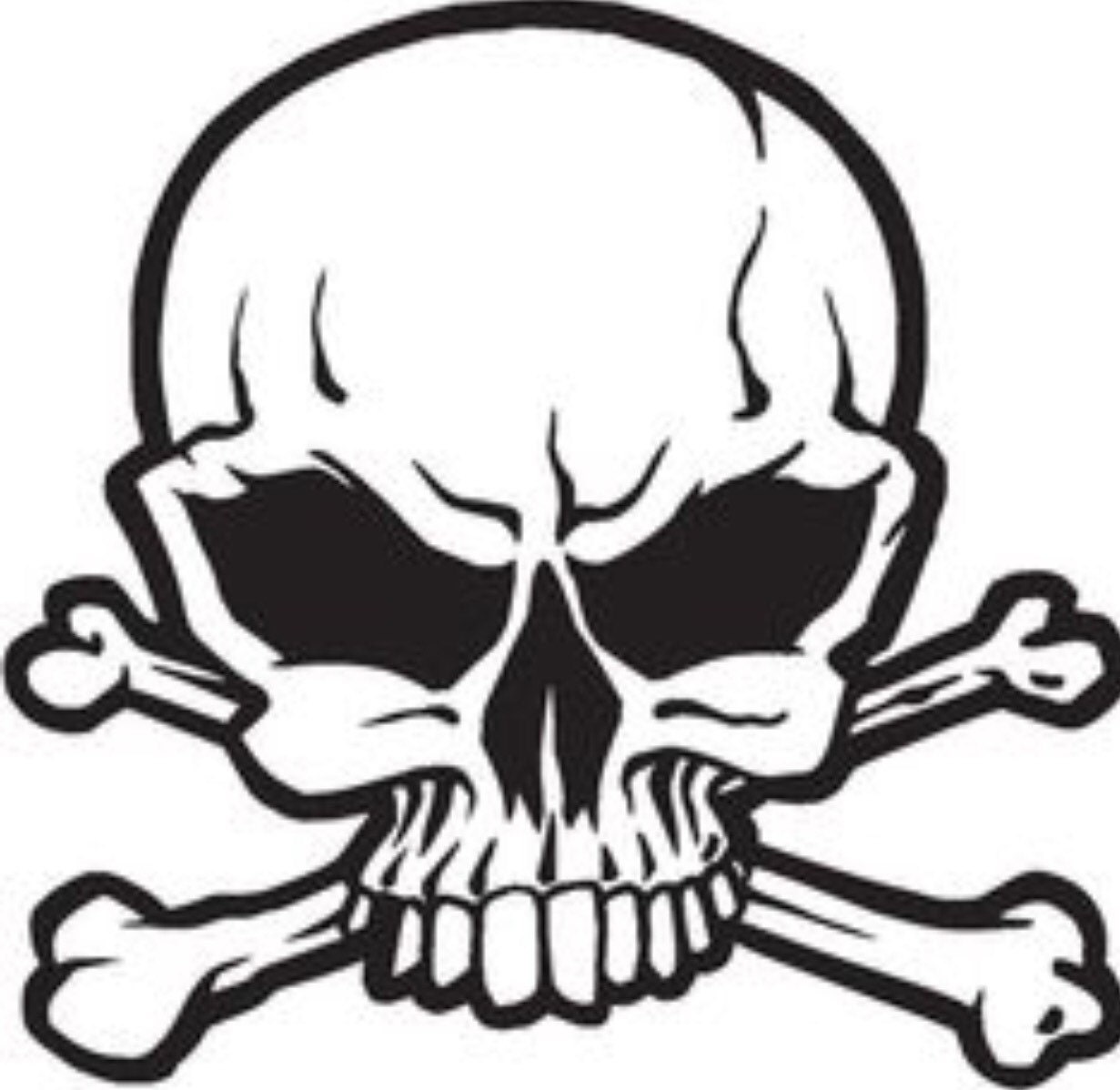Skull and crossbones decal skull bones vinyl decals